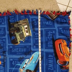 Homemade Cars Knot Blanket